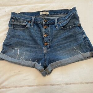 Madewell high waisted jean shorts